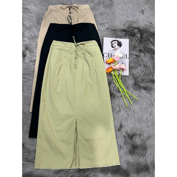 Unq lace up narrow skirt