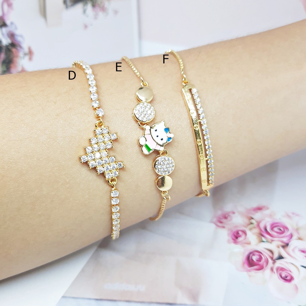 Gelang Serut Rhodium Xuping Premium Anak Perhiasan Lapis Emas Asli - BB462