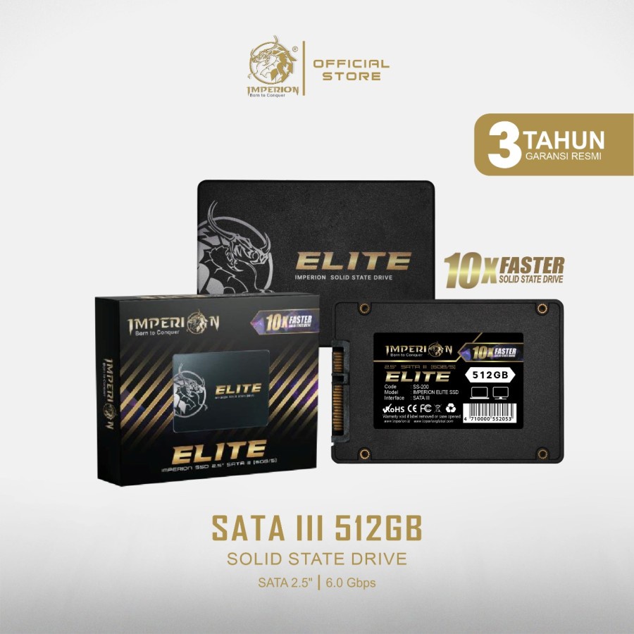 SSD Sata 3 SSD IMPERION ELITE 512GB SATA III 2.5&quot; 6GB/S GARANSI RESMI