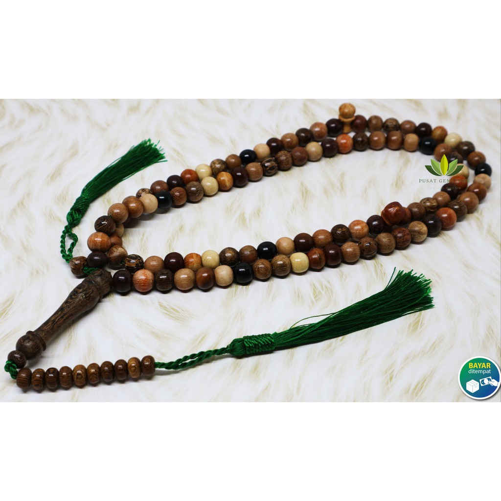 Tasbih Kayu Kombinasi 17 Jenis Kayu Asli