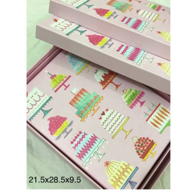 

Kotak Kado Set Motif Kue