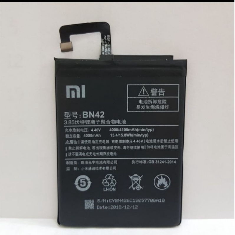 BATRE BATERAI BATERY XIAOMI BN42/REDMI 4 ORIGINAL