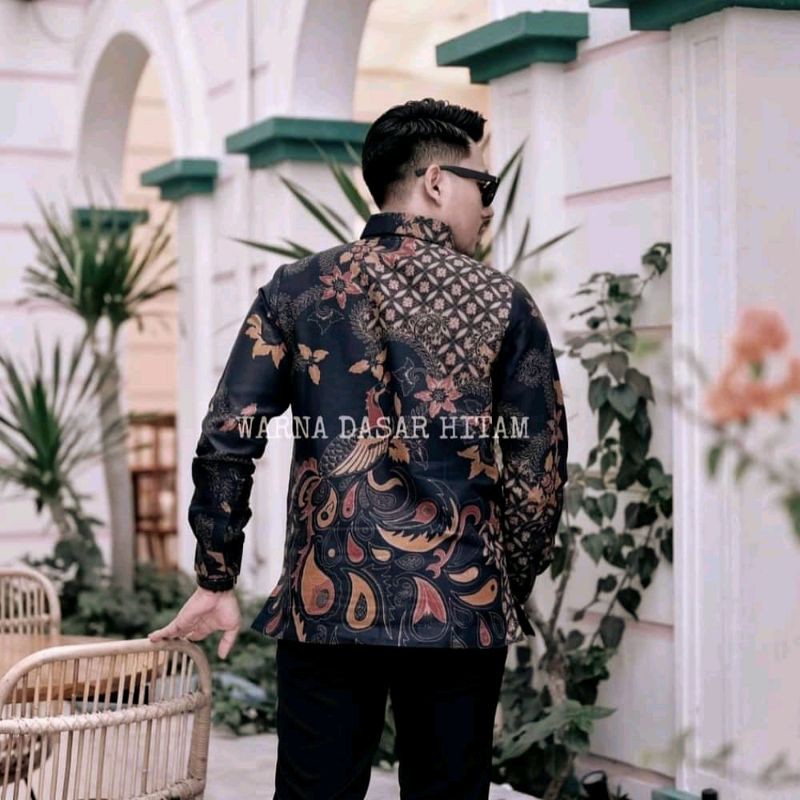 Kemeja Batik PREMIUM Pria Lengan Panjang Bahan Katun Premium Reguler Fit Prabu A212