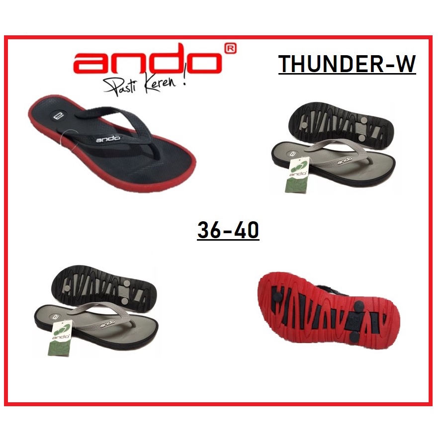 Sandal Wanita Ando THUNDER-W Sandal Jepit Polos