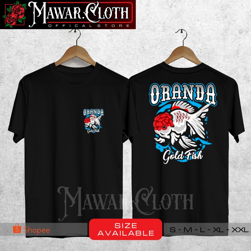 Kaos / Baju Ikan Mas Oranda Goldfish / Ikan Koki Terbaru Terlaris - Mawar.Cloth