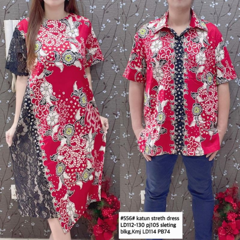556 dress dan kemeja couple khusus merah,bahan adem katun strerch.Order tanya stok y