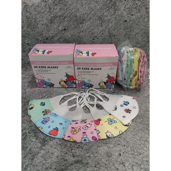 MASKER DUCKBILL ANAK BTS DUCKBILL ANAK 50 PCS DUCKBILL ANAK MOTIF