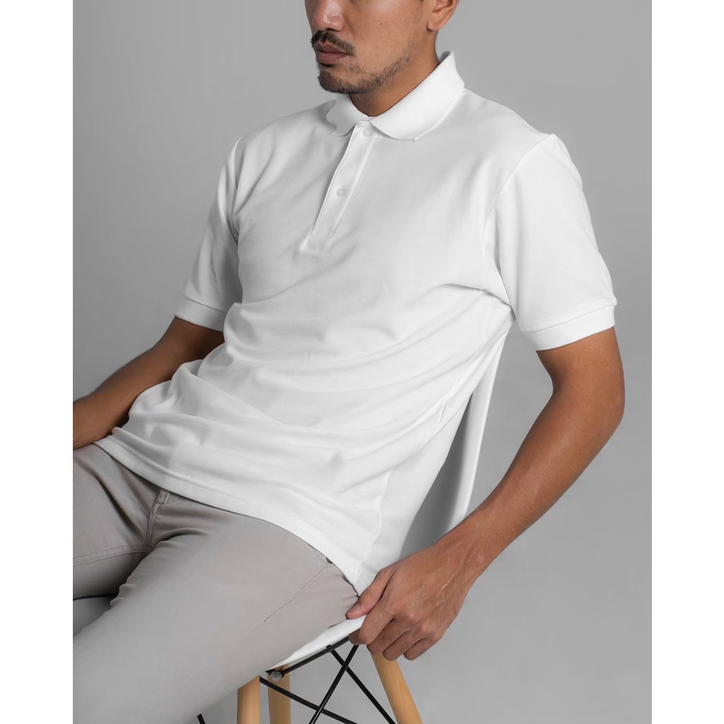 AKITA POLO SHIRT - Kaos Polo Pria in WHITE (Putih)