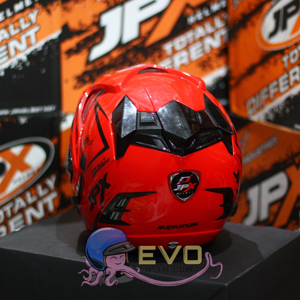 HELM JPX HALFFACE_JPX SUPREME - FIRE RED / BLACK ( ONGKIR 2KG) JPX HALFFACE JPX SUPREME