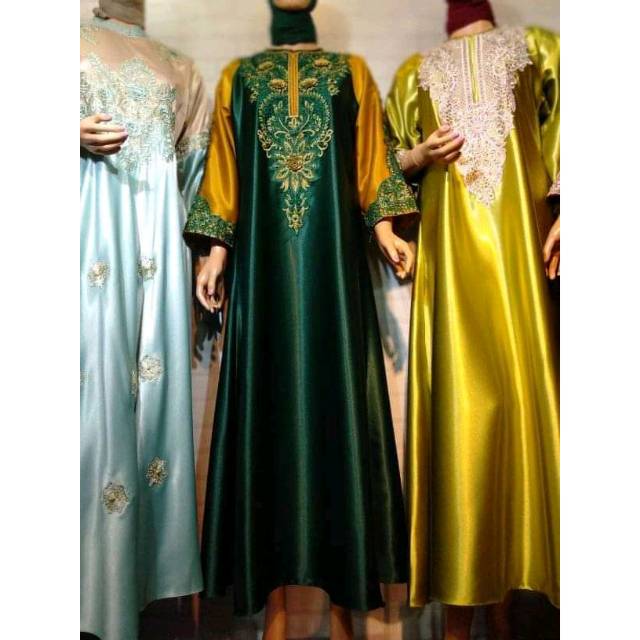 KAFTAN MEWAH/ELEGAN FULL BORDIR DAN PAYET IMPORT