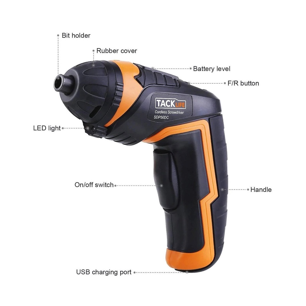 OBENG CORDLESS WIRELESS TACKLIFE SDP50DC RECHARGEABLE 30 MATA OBENG