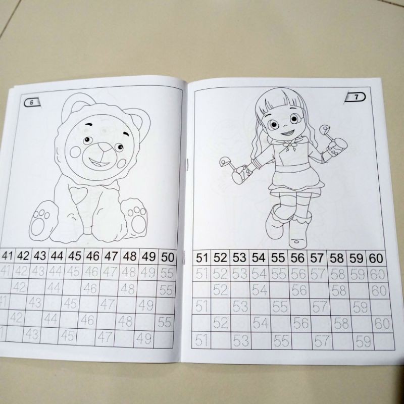 buku paket isi 5 buku, buku mewarnai untuk anak perempuan A4( 21×30cm)