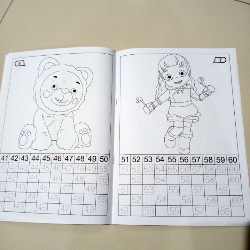 buku paket isi 5 buku, buku mewarnai untuk anak perempuan A4( 21×30cm)