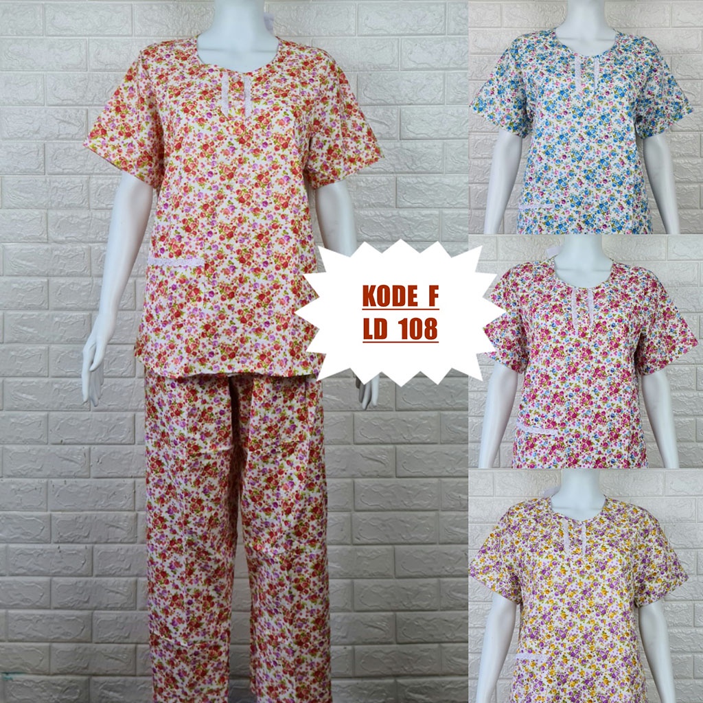 PIYAMA KATUN | HOKI & SHEILA STANDAR | LEBEL ORANGE | BAJU TIDUR | WANITA DEWASA-5