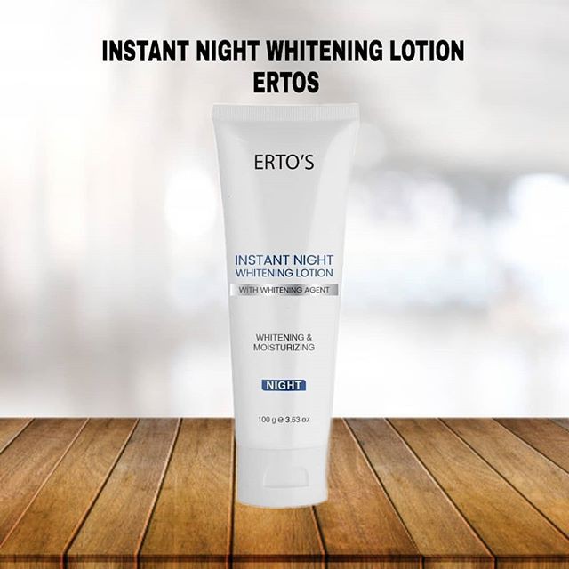 ERTOS INSTANT NIGHT WHITENING BODY LOTION MALAM PEMUTIH KULIT BADAN BEST SELLER