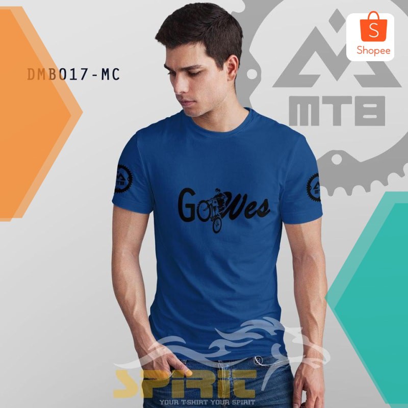 Promo Kaos Pria Sepeda Gowes Sepedah Lipat Gunung Thrill Lengan Pendek Mtb Spirit Tshirt