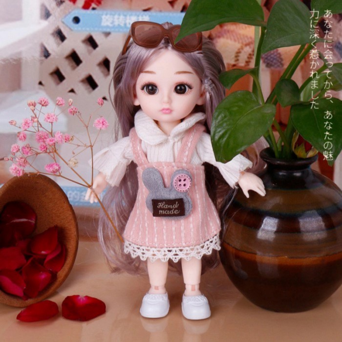 Barbie Korea Lucu/ BJD Doll/ Kurhn Doll/ non Mattel/ Yuna/ Chibi/ MTM - Abu-abu