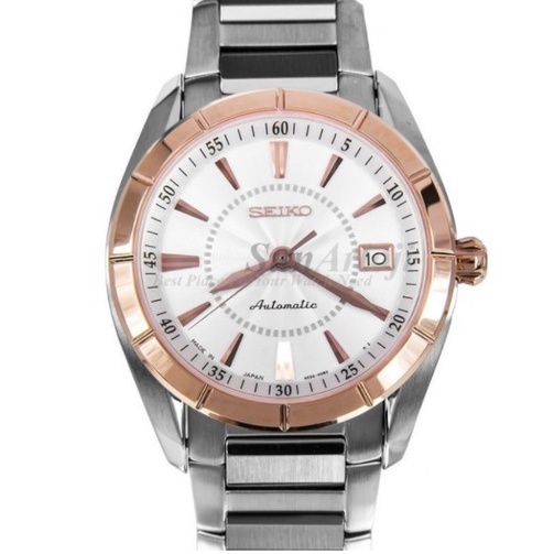 Seiko SRP106J Automatic Date Display White Dial Rose Gold