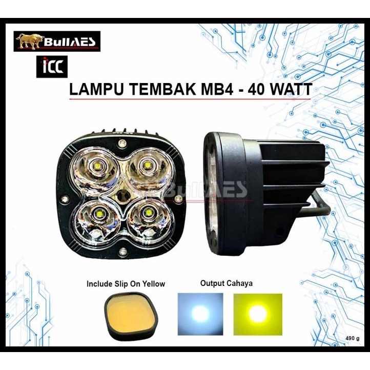 Lampu Tembak 4 Mata 40 Watt Mb4 I Cree Work Light 4 Mata I Cwl Aes2321 Terbaru
