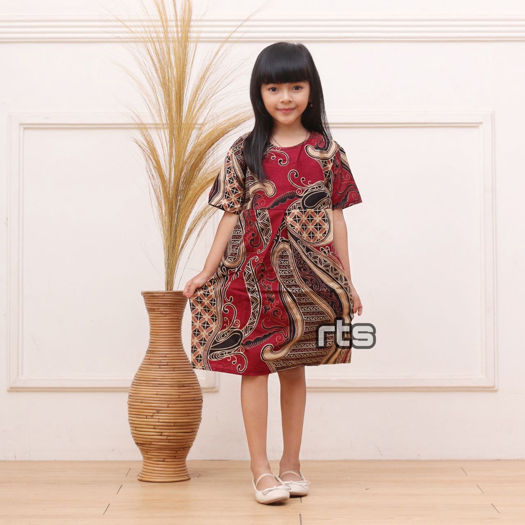 COD BISA DIBELI TERPISAH HEM DRESS BATIK SERAGAM #4 KACANGMERAH