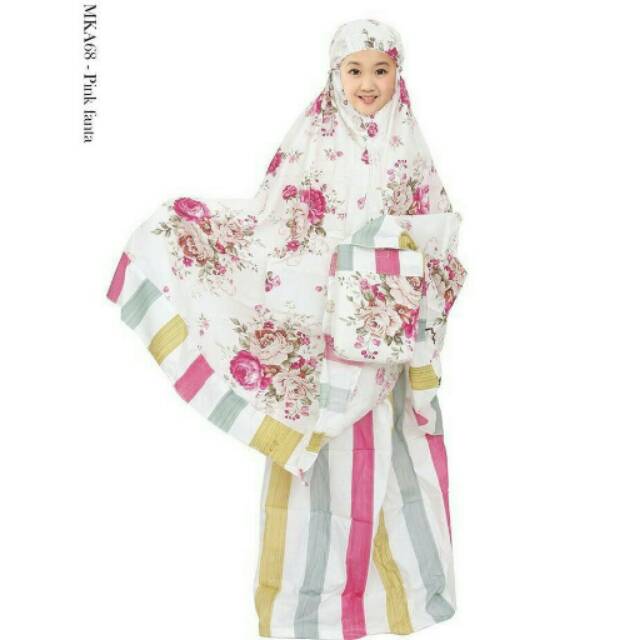 Mukena katun jepang anak pink rh