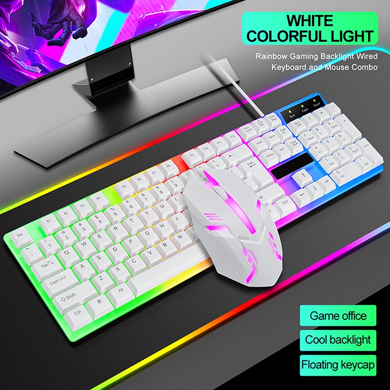 【COD】Jovitech Keyboard Dan Mouse LED Keyboard PC Komputer LDKAI 832 Gaming Dengan Kabel - G14