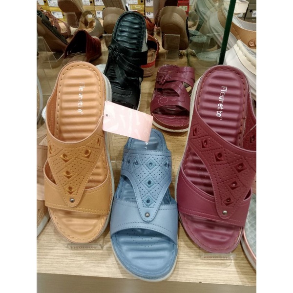 Sandal Wedges Wanita Original Fleurette
