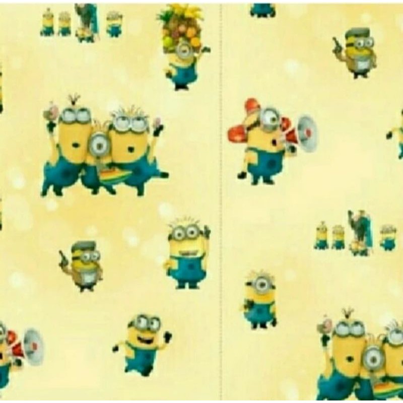 wallpaper stiker dinding motif minion