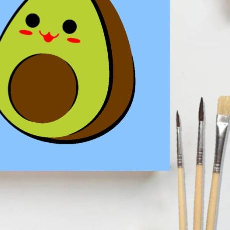 

Paint by number BUAH ALPUKAT 20x20 Wooden Painting kit/Set Melukis - ALPUKAT
