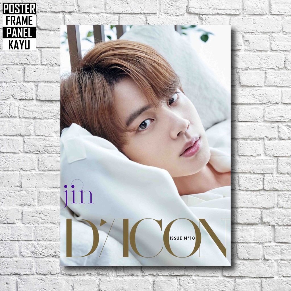 Poster BTS Jin DICON Frame Kayu Solid A4 JIN126