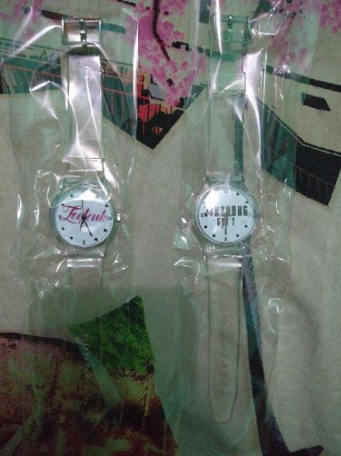 Jam Tangan Custom Qnq Transparan / Jam Tangan Jelly Bening