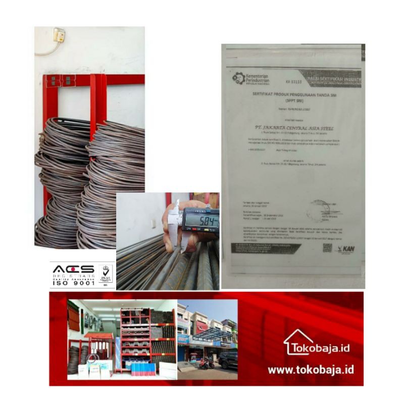 besi polos beton 6mm full sni bersertifikat tertera