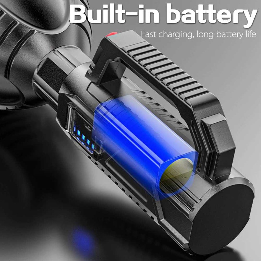 COD SENTER TANGAN LED JUMBO MULTIFUNGTION SEARCHLIGT SL06 CAHAYA PUTIH RECHARGER ANTI AIR / SENTER TANGAN LED WATERPROOF SERCHLIGHT SL06