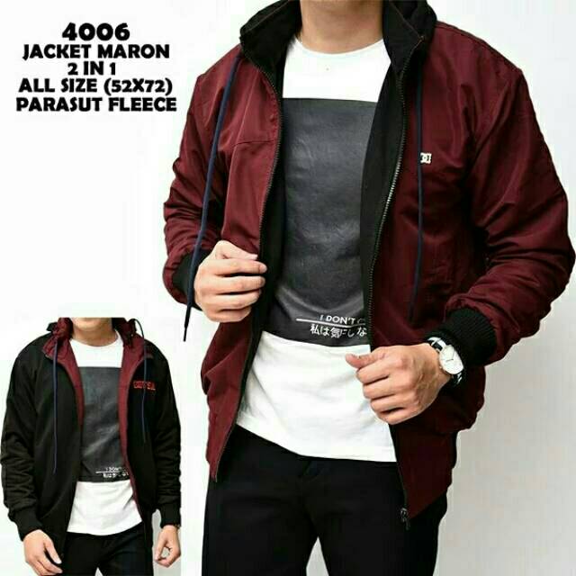 JAKET PRIA BOLAK BALIK - JAKET PARASUT BOLAK BALIK