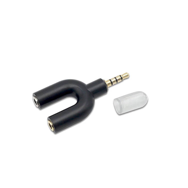 GoodCase - Audio Splitter U shape 2 in 1 mic &amp; audio jack 3,5mm to dual female