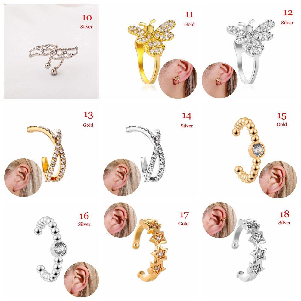 Lily 1PC Anting Tanpa Tindik Chic Wanita Lebah Serangga Note Manset Bungkus