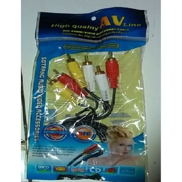 KABEL RCA 3 - RCA 3 PANJANG 1.5M / KABEL AV / KABEL VIDEO