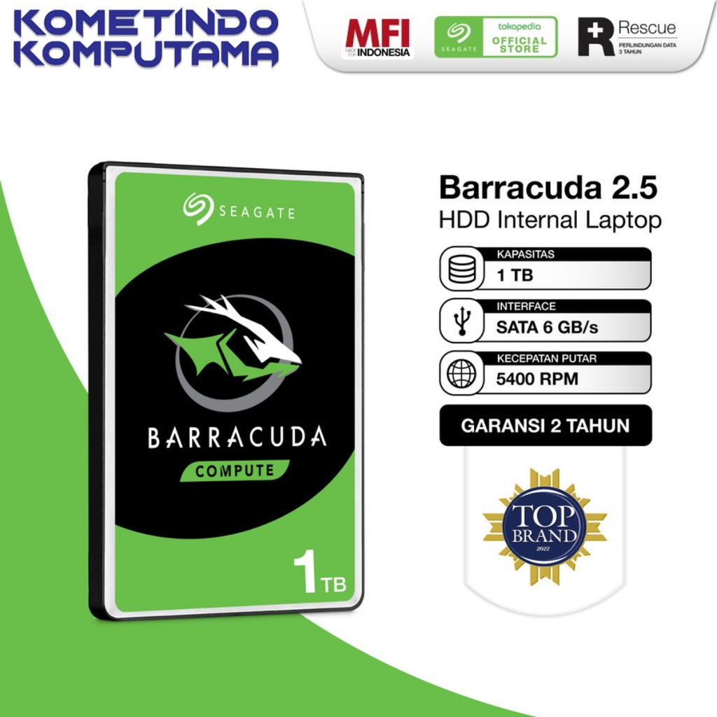 2.5&quot; 1TB HARDISK SEAGATE BARRACUDA INTERNAL LAPTOP 1TB SATA 2.5&quot; Hdd Int Hardisk 100% GARANSI RESMI MFI