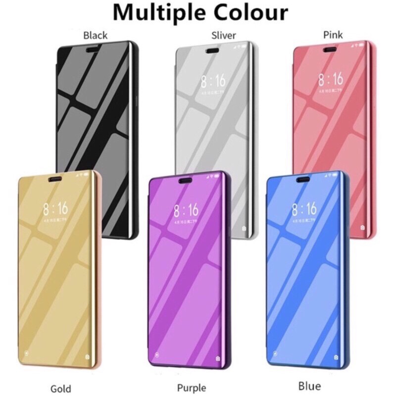 Samsung A03 A03S A72 A52 A32 S22 S22+ S22 ULTRA Sarung Flip Case Mirror Standing Cover