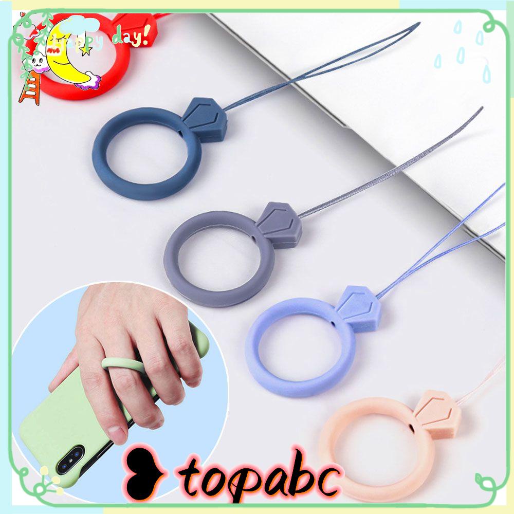 TOP Accessories Silicone Ring Soft Rubber Keys Phones Strap Mobile Phone Lanyard Anti-lost Universal Shatter-resistant Keycord Pendant Ring Strap/Multicolor