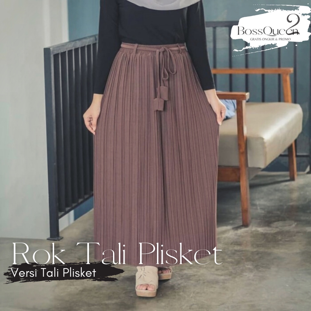 ROK PLISKET PRMUIM TALI/pleated skrit tali premiun 100% hyget/ rok hyget tali cute