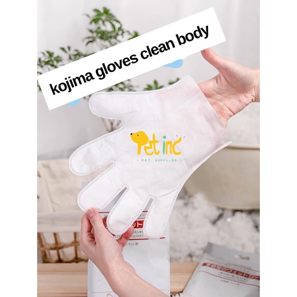 Kojima pet cleaning gloves for body wipes (6 gloves)