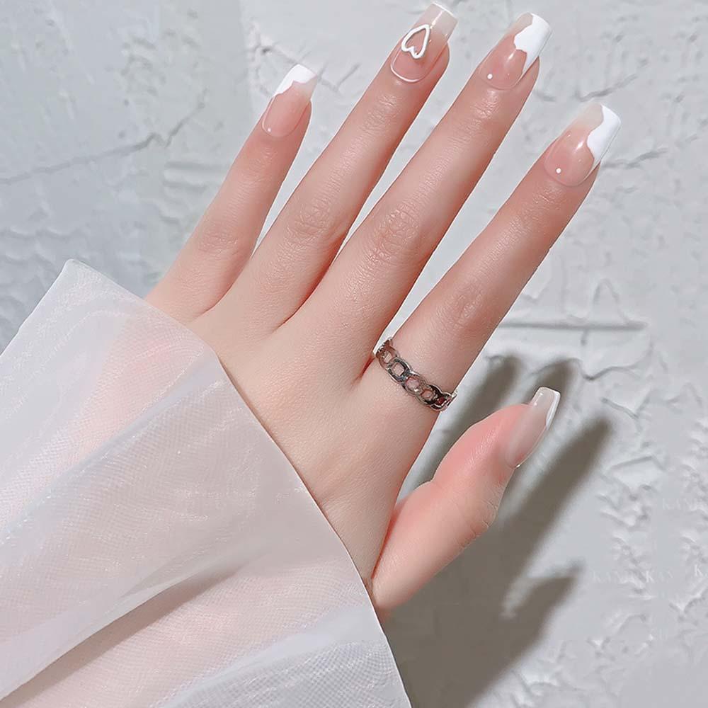 Mxbeauty 3D Nail Art Dekorasi Pesona Jepang Jantung Aksesoris Kuku Frosted DIY Desain Kuku