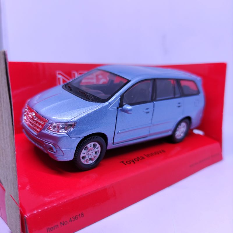 Diecast Miniatur Mobil Toyota Kijang Innova biru barong merk Welly 1:36 murah