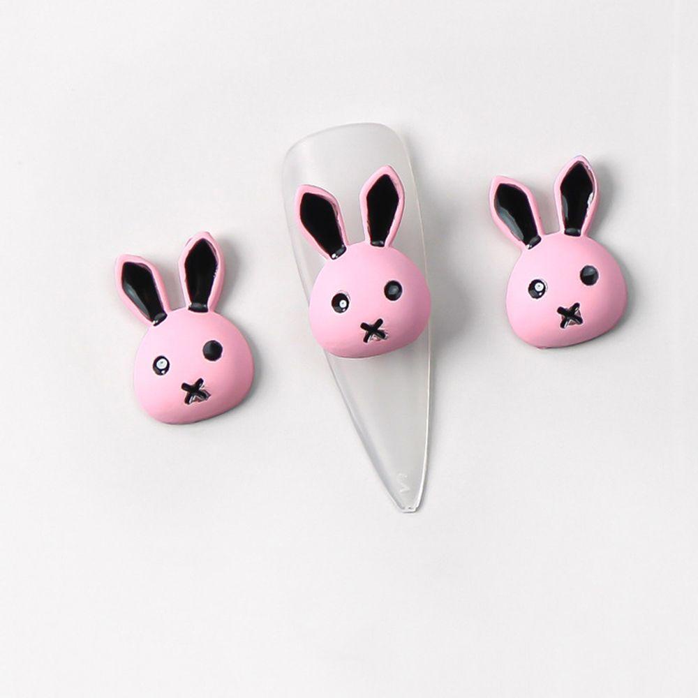 Mxbeauty Hiasan Kuku Kelinci Fashion Pink Manicure Nail Art Charms Perhiasan Kuku Kartun
