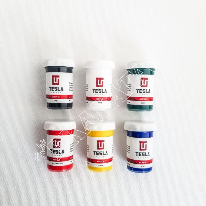 

TERBARUU!! Tesla Acrylic Paint / Cat Akrilik set (6 x 24ml) PROMO