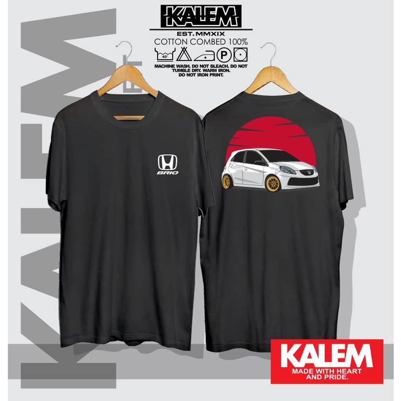 Kaos Baju Pria Honda Brio Motif Vector Kaos Otomotif - KALEM CLOTHING