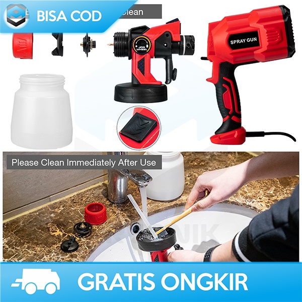 ALAT SEMPROT PESTISIDA POWER SPRAY GUN 800ML 550W 1.8MM AFABEITA CX31