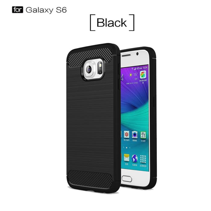 CASE SLIM FIT CARBON IPAKY SAMSUNG GALAXY S6 SAMSUNG GALAXY S6 FLAT SOFTCASE - FA