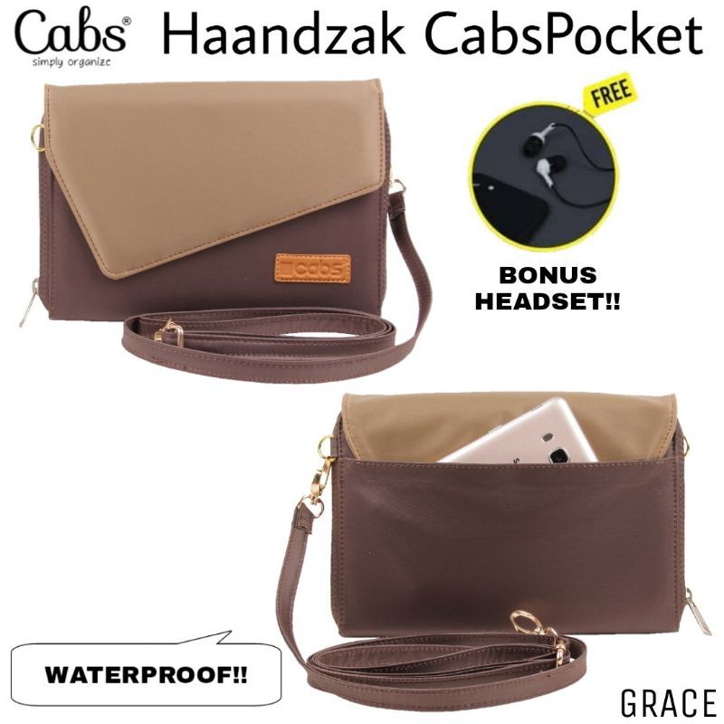 CABS POCKET GRACE - BROWN (DOMPET HPO WANITA)